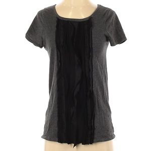 C22 J. Crew short sleeve ruffle front tee